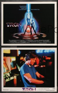 6c566 TRON 8 LCs 1982 Walt Disney sci-fi fx, Jeff Bridges in video game, cool fx!