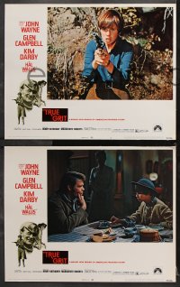 6c805 TRUE GRIT 4 LCs 1969 John Wayne as Rooster Cogburn, Kim Darby, Glen Campbell, Robert Duvall!