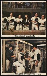 6d222 BANG THE DRUM SLOWLY 2 8x10 mini LCs 1973 images of Robert De Niro, New York Yankees baseball!