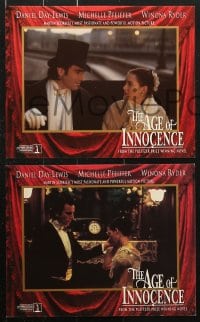 6d118 AGE OF INNOCENCE 8 8x10 mini LCs 1993 Martin Scorsese, Daniel Day-Lewis & Michelle Pfeiffer!