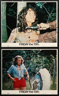 6d145 FRIDAY THE 13th 8 int'l 8x10 mini LCs 1980 great images from the slasher horror classic!