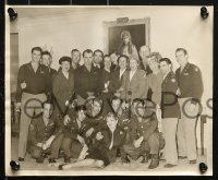6d727 MARY PICKFORD/HEDDA HOPPER 6 8x10 stills 1940s entertaining soldiers at the Pickfair estate!