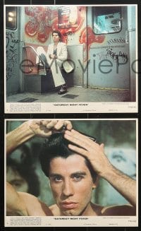 6d168 SATURDAY NIGHT FEVER 8 8x10 mini LCs 1977 great images of disco dancer John Travolta!