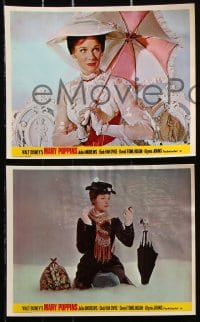 6d022 MARY POPPINS 12 color English FOH LCs 1964 Dick Van Dyke, Glynis Johns, Disney's classic!