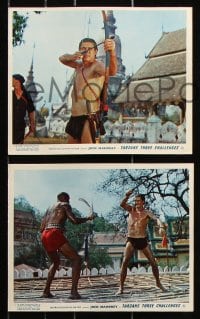 6d025 TARZAN'S THREE CHALLENGES 10 color English FOH LCs 1963 Edgar Rice Burroughs, Jock Mahoney!
