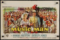 6f312 MUSIC MAN Belgian 1962 Robert Preston, Shirley Jones, classic musical, different art!