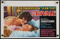 6f319 RIVAL Belgian 1974 great close up of Jean Plat & Bibi Andersson, Sergio Gobbi's La Rivale!