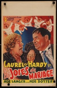 6f330 TWICE TWO Belgian R1950s wacky art of Stan Laurel & Oliver Hardy, Hal Roach