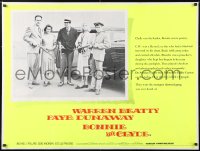 6f349 BONNIE & CLYDE British quad R1970s Warren Beatty & Faye Funaway, cast w/ guns drawn!