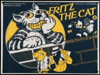 6f363 FRITZ THE CAT British quad 1972 Ralph Bakshi & R. Crumb cartoon, Tom William Chantrell art!