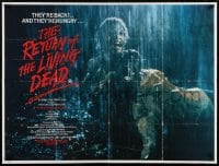 6f383 RETURN OF THE LIVING DEAD British quad 1985 completely different image of punk rock zombies!