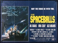 6f388 SPACEBALLS British quad 1987 Mel Brooks sci-fi Star Wars spoof, John Candy, Pullman!