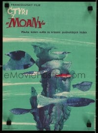 6f151 MOANA Czech 11x16 1961 completely different art of ocean wildlife by Daisy Mrazkova!