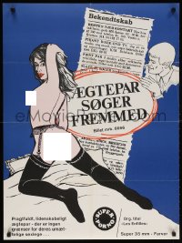 6f071 AEGTEPAR SOGER FREMMED Danish 1970s art of sexy woman in lingerie in bed!