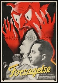 6f074 BEATA ES AZ ORDOG Danish 1943 Eva Szorenyi, Antal Prager, incredible Muff art of devil!
