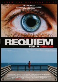 6f111 REQUIEM FOR A DREAM Dutch 2001 drug addicts Jared Leto & Jennifer Connelly, cool eye image