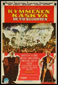6f265 TEN COMMANDMENTS Finnish 1958 DeMille classic starring Charlton Heston & Yul Brynner!