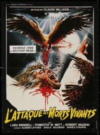 6f556 KILLING BIRDS French 15x21 1988 Claudio Lattanzi, uccelli assassini, gory artwork!