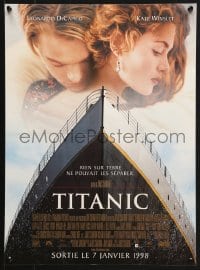6f584 TITANIC advance French 16x21 1998 Leonardo DiCaprio, Kate Winslet, directed by James Cameron!