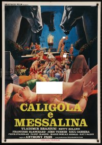 6f860 CALIGULA & MESSALINA Italian 1sh 1982 sexy art of mostly naked Betty Roland by Crovato!