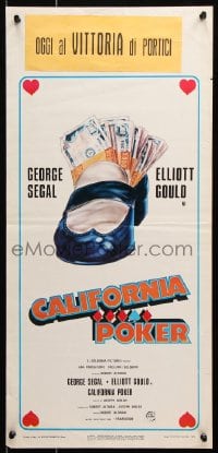 6f878 CALIFORNIA SPLIT Italian locandina 1974 George Segal & Elliott Gould as pro poker players!