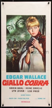 6f906 HORROR OF BLACKWOOD CASTLE Italian locandina 1968 Der Hund von Blackwood Castle, Casaro art!