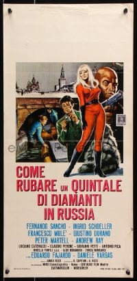 6f916 MISSION PHANTOM Italian locandina 1967 Come Rubare un Quintale di Diamanti, De Amicis art!