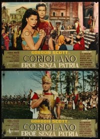 6f976 CORIOLANUS: HERO WITHOUT A COUNTRY group of 6 Italian 18x27 pbustas 1964 Coriolano: eroe senza patria!