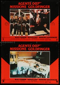 6f971 GOLDFINGER group of 4 Italian 18x26 pbustas R1980s Sean Connery as James Bond + Shirley Eaton!