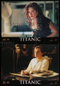6f979 TITANIC group of 6 Italian 18x25 pbustas 1997 Leonardo DiCaprio, Kate Winslet, James Cameron!