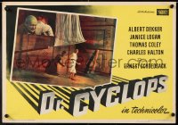 6f992 DOCTOR CYCLOPS Italian 14x19 pbusta R1950s Ernest B. Schoedsack, mad scientist & tiny woman!