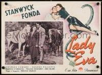6f994 LADY EVE Italian 11x15 pbusta 1946 Preston Sturges, Barbara Stanwyck, Fonda, ultra-rare!
