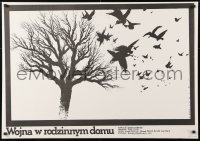 6f428 OBYEZD Polish 27x38 1987 Eriks Lacis, cool M. Wasilewski artwork of birds & tree!
