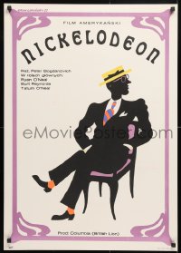 6f470 NICKELODEON Polish 23x33 1977 Bogdanovich, Ryan O'Neal, Lipinski art of man seated in chair!