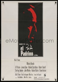 6f064 GODFATHER Spanish 1972 profile art of Marlon Brando, Francis Ford Coppola crime classic!
