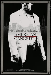 6g588 AMERICAN GANGSTER teaser 1sh 2007 close-up of Russell Crowe, Ridley Scott directed!