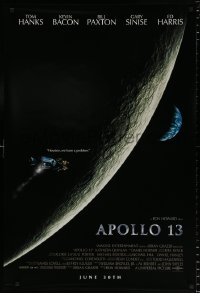 6g593 APOLLO 13 advance 1sh 1995 Ron Howard directed, Tom Hanks, image of module in moon's orbit!