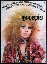 6g302 GROUPIE 22x29 Dutch commercial poster 1969 Fabian's book, Penney de Jager in wild make-up!