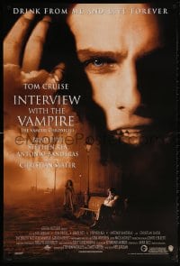 6g304 INTERVIEW WITH THE VAMPIRE 27x40 German commercial poster 1994 blood-thirsty Tom Cruise, Anne Rice!
