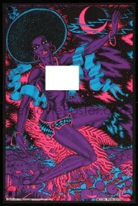 6g314 MOON PRINCESS 22x34 commercial poster 1973 blacklight fantasy art of a sexy woman by Lykes!