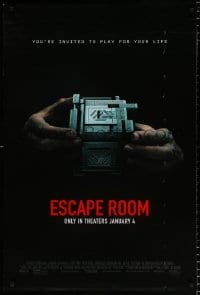 6g679 ESCAPE ROOM advance DS 1sh 2019 Taylor Russell, you're invited to play for your life!