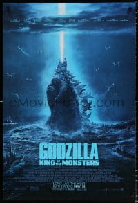 6g703 GODZILLA: KING OF THE MONSTERS advance DS 1sh 2019 great image of the creature being attacked!