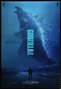 6g704 GODZILLA: KING OF THE MONSTERS teaser DS 1sh 2019 great full-length image of the creature!
