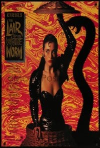 6g761 LAIR OF THE WHITE WORM 1sh 1988 Ken Russell, image of sexy Amanda Donohoe with snake shadow!