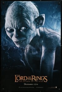 6g781 LORD OF THE RINGS: THE RETURN OF THE KING teaser DS 1sh 2003 CGI Andy Serkis as Gollum!