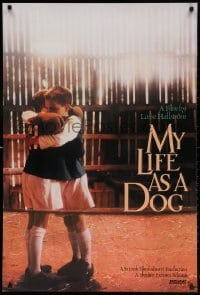 6g817 MY LIFE AS A DOG 1sh 1987 Lasse Hallstrom's Mitt liv som hund, cute image of kids!