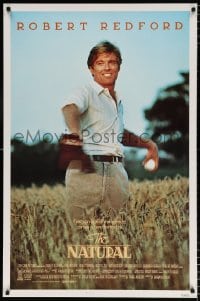 6g822 NATURAL int'l 1sh 1984 Barry Levinson, best image of Robert Redford throwing baseball!