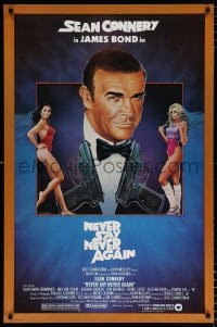 6g825 NEVER SAY NEVER AGAIN 1sh 1983 art of Sean Connery as James Bond 007 by Obrero!