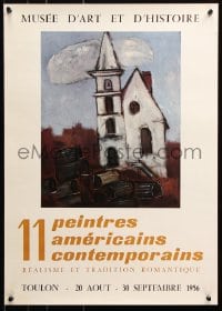 6g199 11 PEINTRES AMERICAINS CONTEMPORAINS 18x26 French museum/art exhibition 1956 cool church!