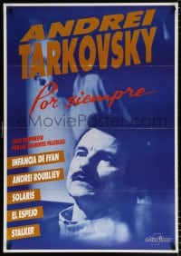 6g025 ANDREI TARKOVSKY POR SIEMPRE 28x39 Spanish film festival poster 1990s Solaris, Stalker, more!